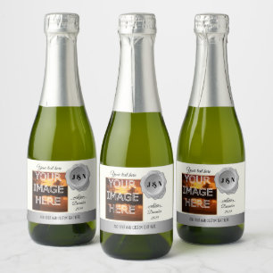 Anpassad Personlig Miniflask Mini Gnistrande Vin 