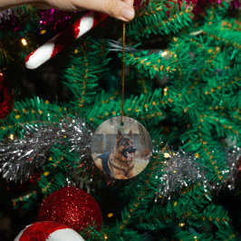 Anpassad personlig minnes- katt hund foto julgransprydnad keramik