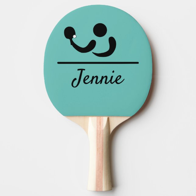 Anpassad Personlig Monogrammerad Ping Pong Paddle Pingisracket (Framsidan)
