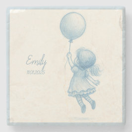 Anpassad personlig namnskylt för babyflicka stenunderlägg