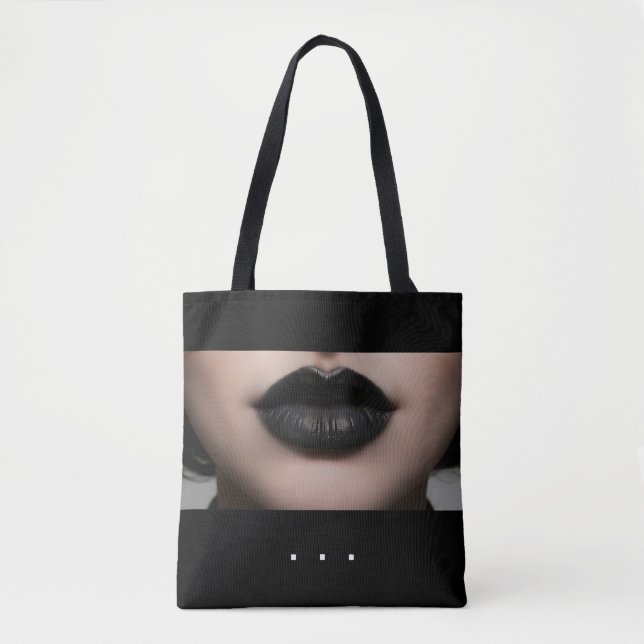 Anpassad Personlig Shopping Tote Bag - Läppar Tygkasse (Framsida)