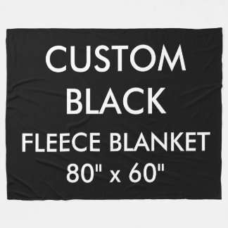 Anpassad personlig SVART 80" x 60" flanellfilt Fleecefilt