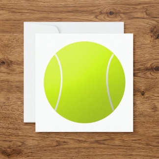 Anpassad Personlig Text Tennisboll Fyrkantig Fest Inbjudningar