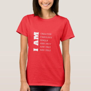 Anpassad personlighet kvaliteter enkel röd T-Shirt