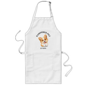 Anpassad Pet Groomer Apron Långt Förkläde