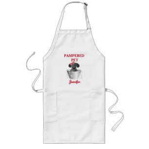 Anpassad Pet Groomer Apron Långt Förkläde