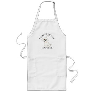 Anpassad Pet Groomer Apron Långt Förkläde