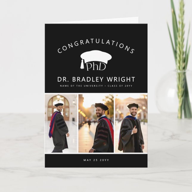 Anpassad PhD-doktorgradshatt Doktorsavhandling Kort (Framsida)