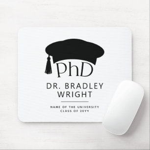 Anpassad PhD-doktorhatt Doktorsgrad Examen Musmatta