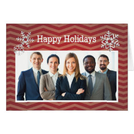 Anpassad Photo Red Chevron, Z Hälsningskort