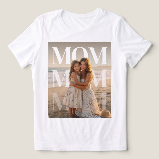 Anpassad PhotoPop Mamma T Shirt (Design Framsida)