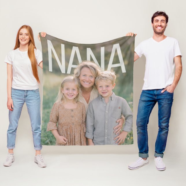 Anpassad PhotoPop Mormor Fleecefilt (På plats)