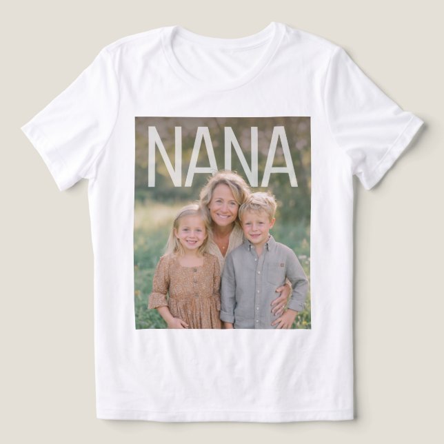 Anpassad PhotoPop Mormor T Shirt (Design Framsida)