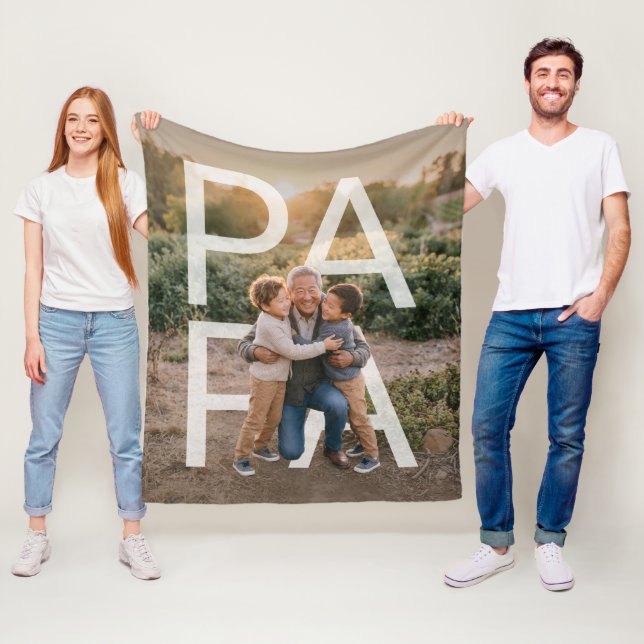 Anpassad PhotoPop Pappa Fleecefilt (På plats)