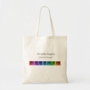 Anpassad pianotangent-totebag för lärare och elev tygkasse