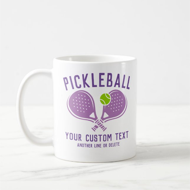 Anpassad Pickleball-älskares Teamklubb Paddle & Bo Kaffemugg (Vänster)