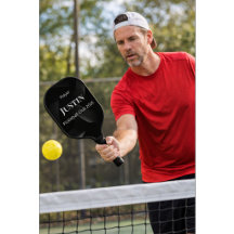 Anpassad Pickleball-paddle Svart Vit Namn Design
