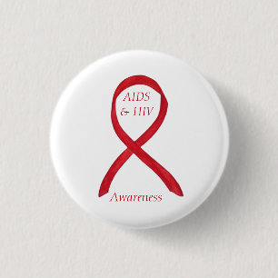 Anpassad Pin för AIDS och HIV-medvetenhet Knapp