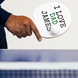 Anpassad ping pong paddel med namn Faderns Pingisracket