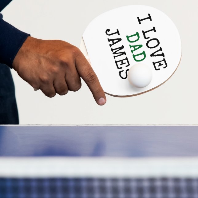 Anpassad ping pong paddel med namn Faderns Pingisracket (Insitu)