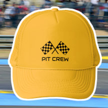 Anpassad Pit Crew Truckerhatt Racing Rutiga Flaggo