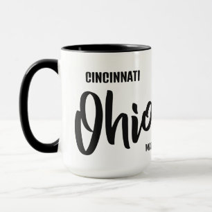 Anpassad plats & namn Ohio Mugg