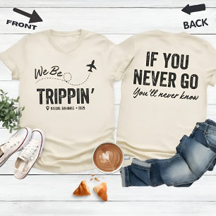 Anpassad Plats Semester Tjejresa Familj T-Shirt