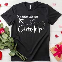 Anpassad plats tjejresan kvinnor reser semester t shirt