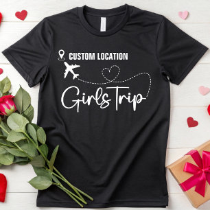 Anpassad plats tjejresan kvinnor reser semester t shirt