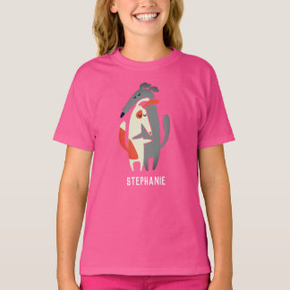 Anpassad Podenco och Galgo Girls T-Shirt