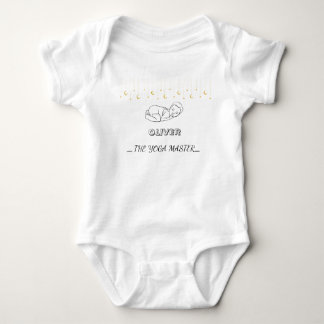 Anpassad pojke yogamästare sovande baby overall t shirt