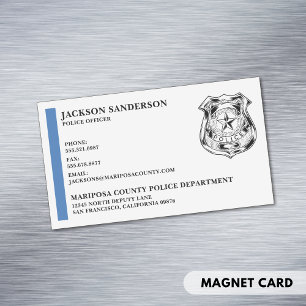 Anpassad polisavdelning polis myndighetsutövning magnetiska visitkort