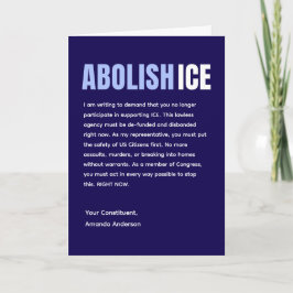 Anpassad politisk julkort mot ICE Kort