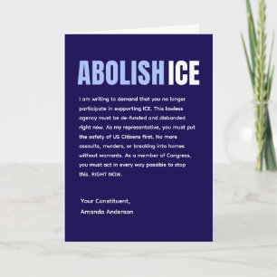 Anpassad politisk julkort mot ICE Kort