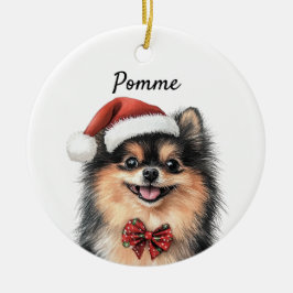 Anpassad Pomeranian Hund  Julgransprydnad Keramik