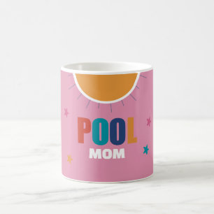 Anpassad pool swimming typografi modern söt mamma kaffemugg