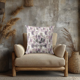 Anpassad Porträtt av Golden Retriever med Abstrakt Kudde