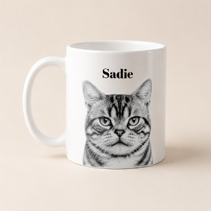 Anpassad porträtt av husdjur Ladda upp foto + te Kaffemugg