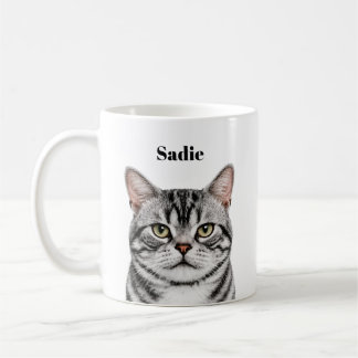 Anpassad porträttbild på husdjur med foto och text kaffemugg