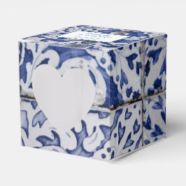 Anpassad portugisiska Tiles Azulejo-Blommigt Presentaskar