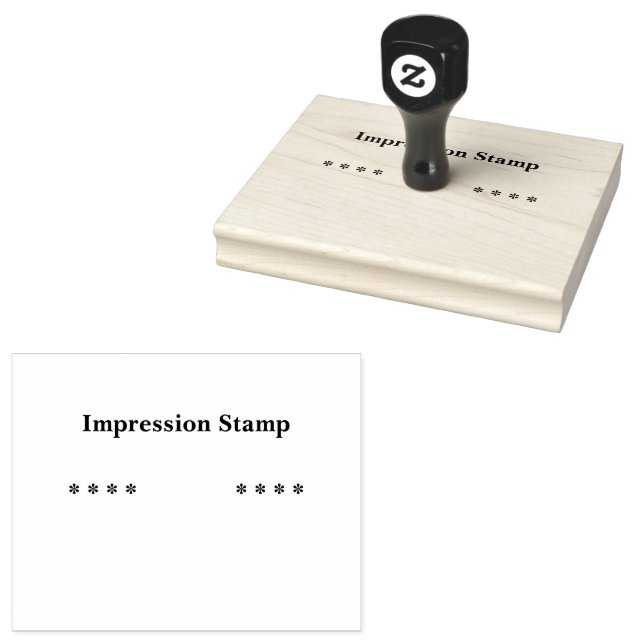 Anpassad Präglingsstämpel Personlig text Svart Stämpel (Stämplad)