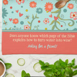 Anpassad praktisk Blommigt för Vin-offert Kökshandduk<br><div class="desc">Lustigt Anpassningsbar Vin Quote Blommigt Kitchen towel. Dessa unika kökshanddukar är en perfekt gåva för att fira en födelsedag, pension, årsdag, party, gåva från bröllop, etc.. ett roligt för att fira alla tillfälle. Koppla ihop det med flaska i vin och ge en underbar gåva till vänner, familj, medarbetare, vänner. Om...</div>