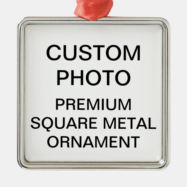 Anpassad Premium 2" Foto Julgransprydnad Metall (Framsidan)