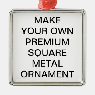 Anpassad Premium 2" Fyrkantig Julgransprydnad Metall