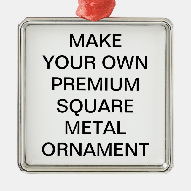Anpassad Premium 2" Fyrkantig Julgransprydnad Metall (Framsidan)
