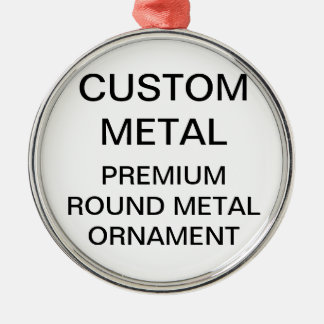 Anpassad Premium 2" Rund Julgransprydnad Metall