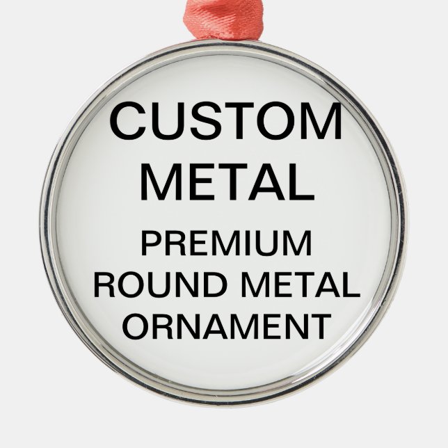 Anpassad Premium 2" Rund Julgransprydnad Metall (Framsidan)