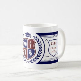 Anpassad Preppy Ivy League Akademisk Krest Sköld Kaffemugg