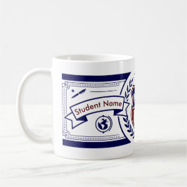 Anpassad Preppy Ivy League Akademisk Krest Sköld Kaffemugg