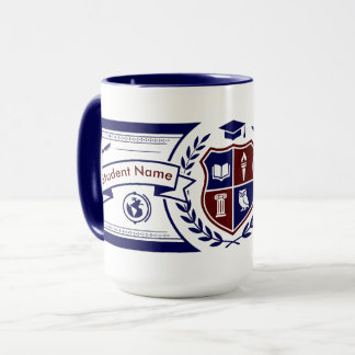 Anpassad Preppy Ivy League Akademisk Krest Sköld Mugg